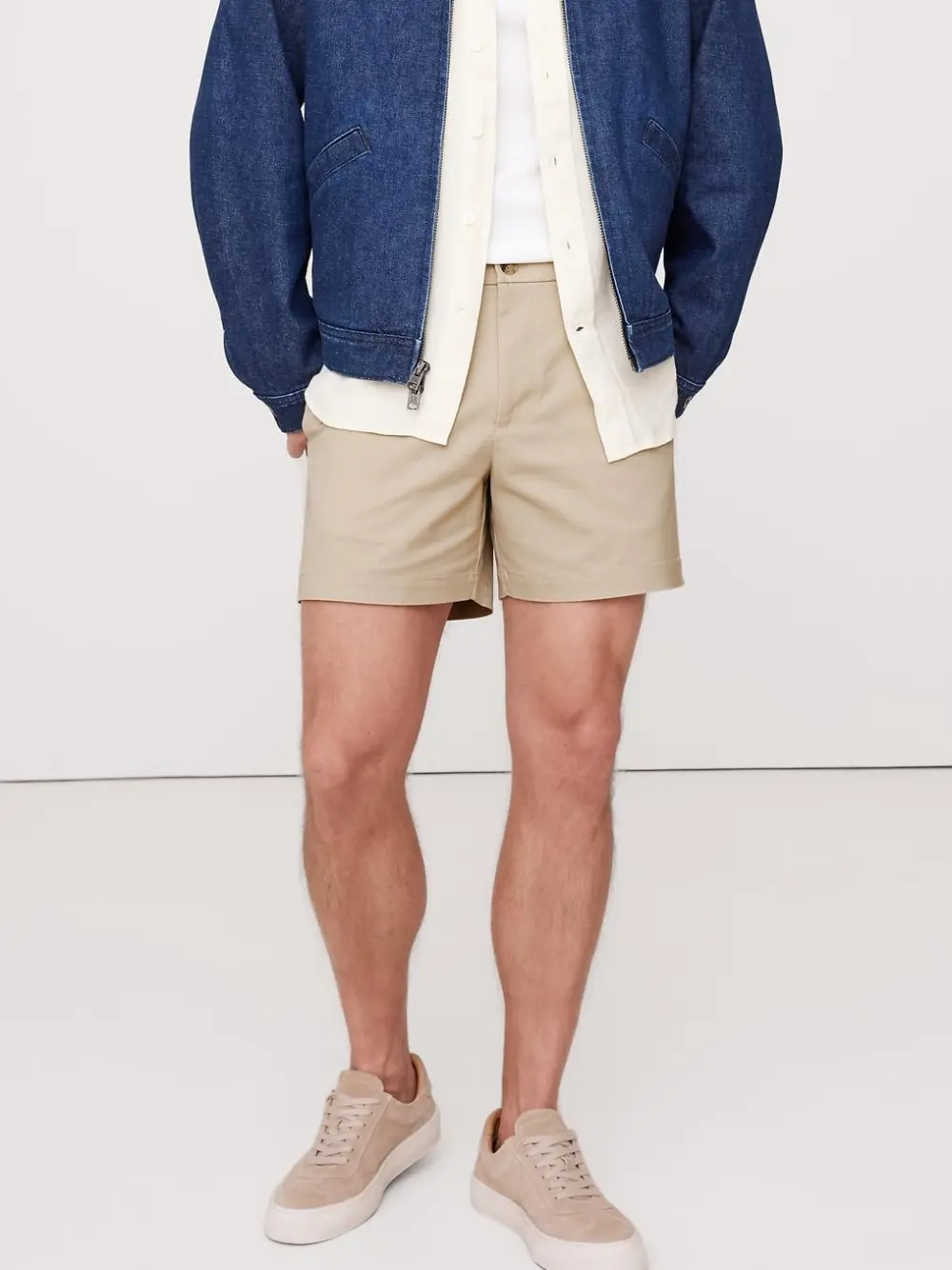 Men's Khaki Beige Quick-Drying Cotton Shorts