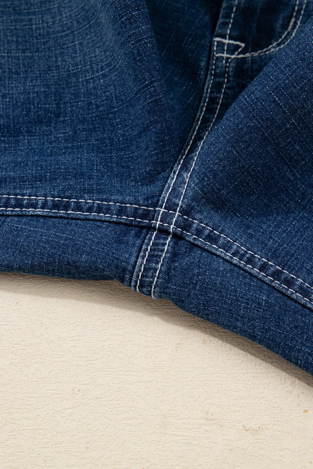Loose Fit Cuffed Denim Jeans