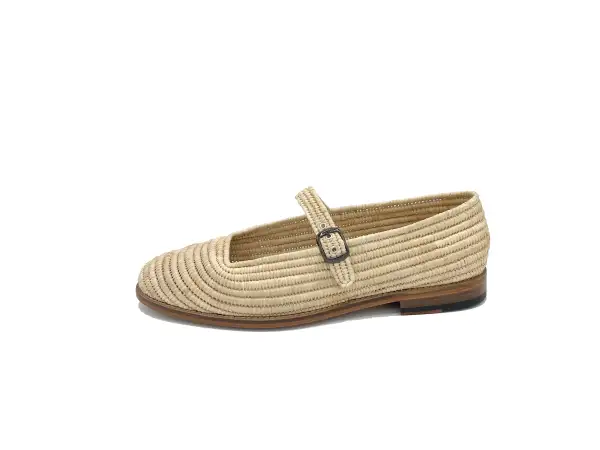 Structured Raffia Casual Sandals