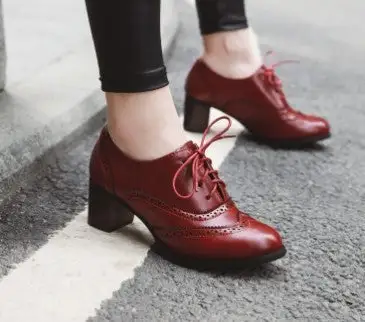 Lace Up Block Heel Floral Detail Casual High Heels