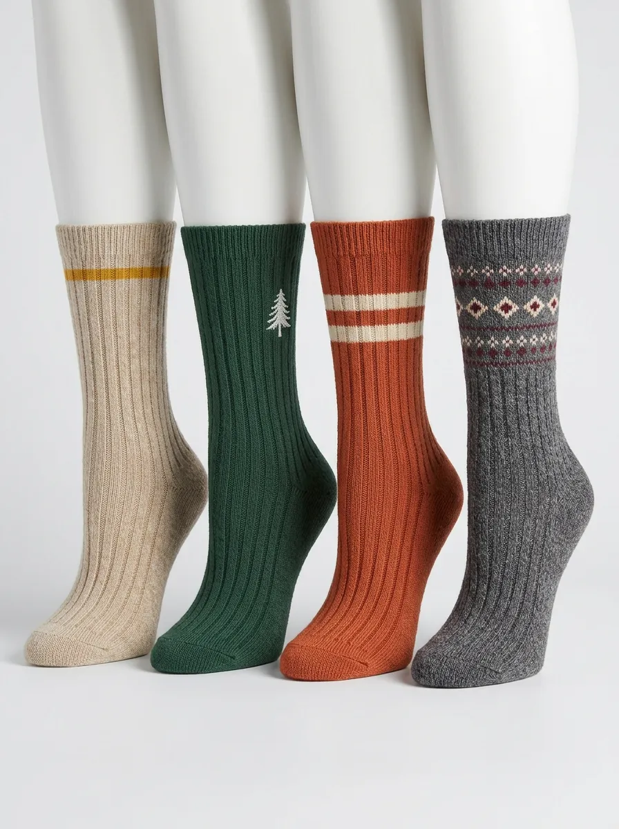 Nature Inspired Nature Four-Pair Casual Socks