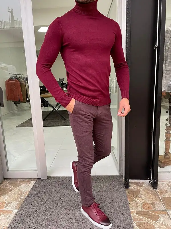 Smart Slim Fit Cotton Turtleneck Sweater