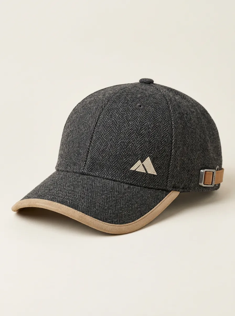 Contemporary Herringbone Embroidered Baseball Hat