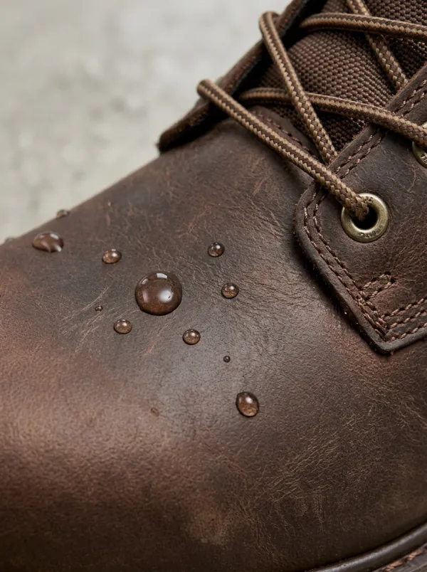 Men's Non-Slip Waterproof Brown Leather Work Boots