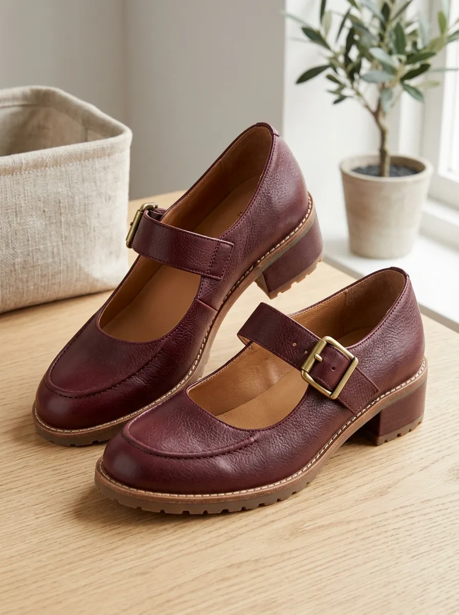 Women's Vintage Leather Mary Jane Shoes
