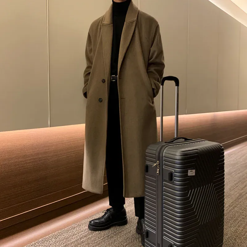 Premium Over-the-Knee Blazer Coat