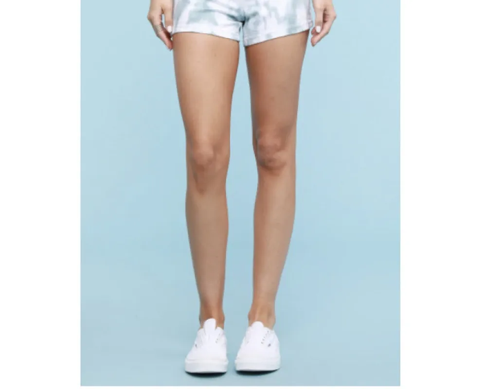 Sage Tie-Dye Cutoff Denim Shorts