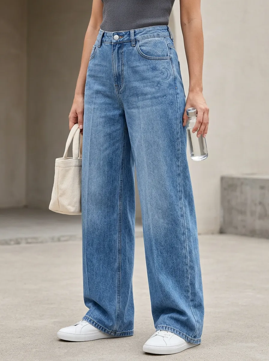 Women's Wide Leg Denim Jeans