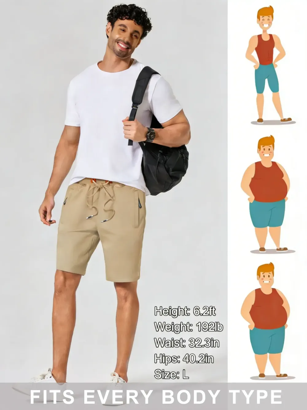 Men's pajama shorts, pure cotton casual shorts