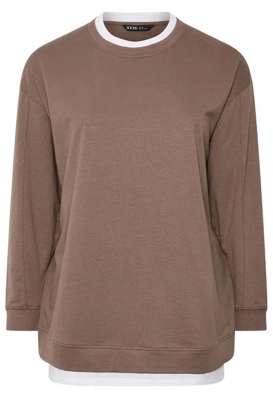 Brown 2-In-1 Sweatshirt