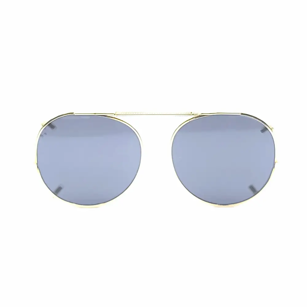 46mm Round Mirrored Clip-On Sunglasses
