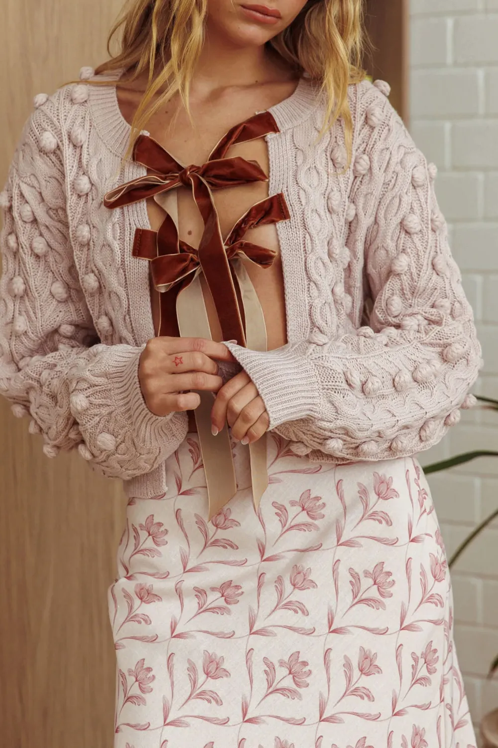 Sweet Tie Bow Women's Loose Jacket