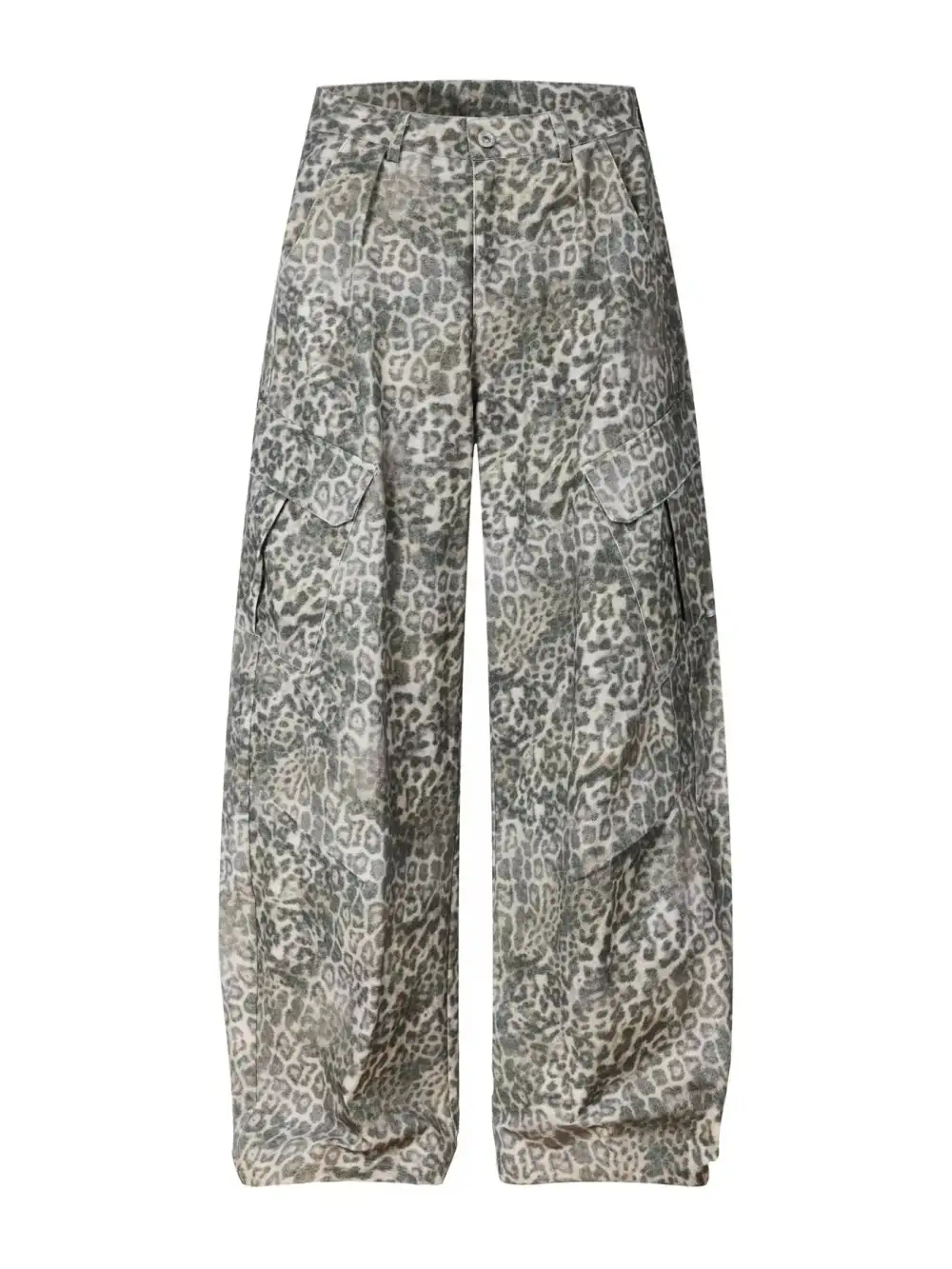Refined Men's Leopard Print Cargo Pants