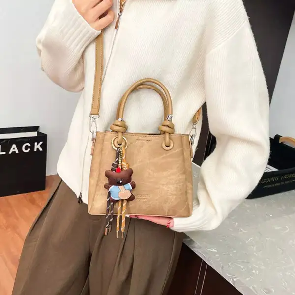 Women's Compact Faux Leather Crossbody Bag