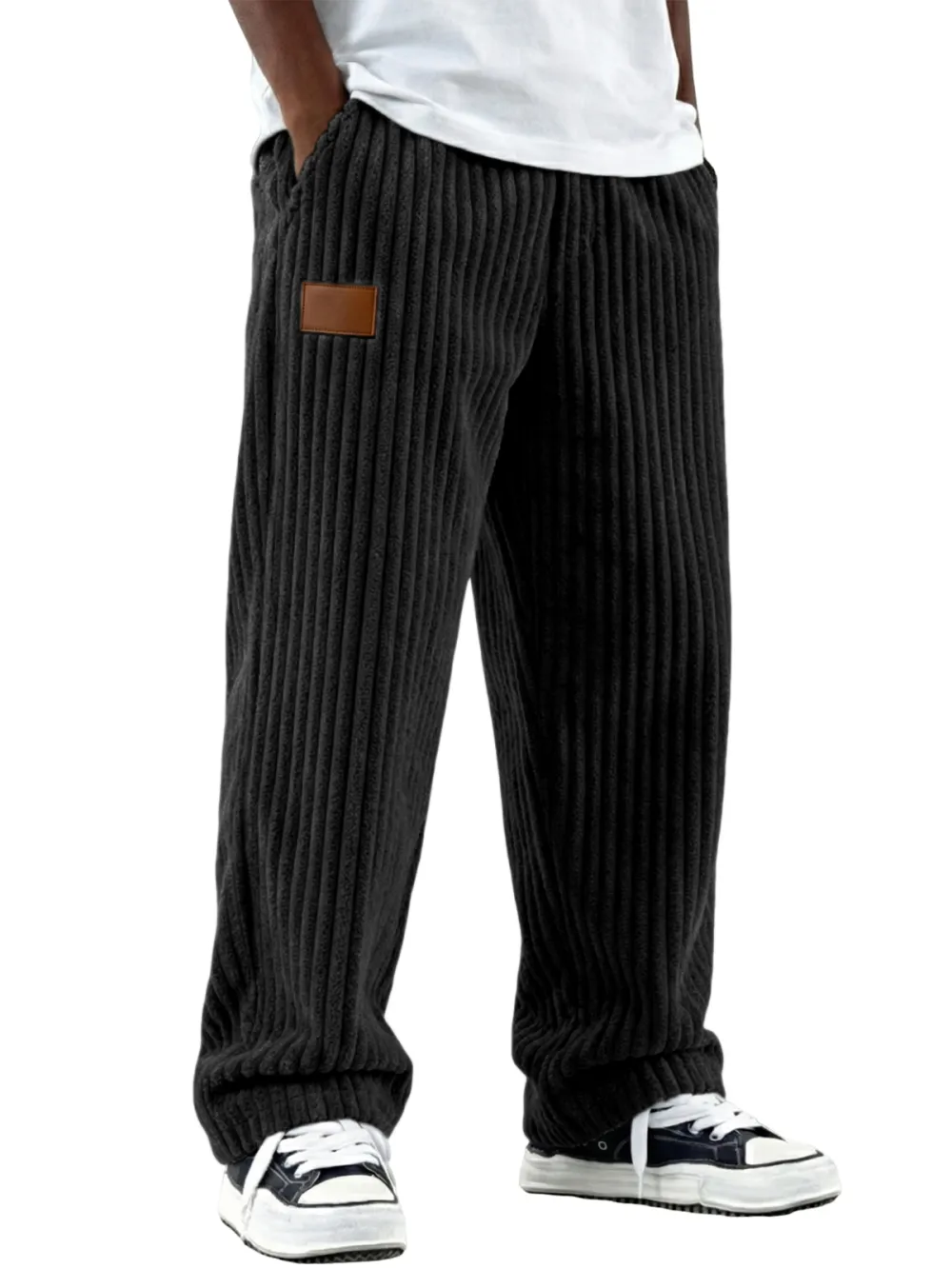 Relaxed Corduroy Seamed Detail Pants