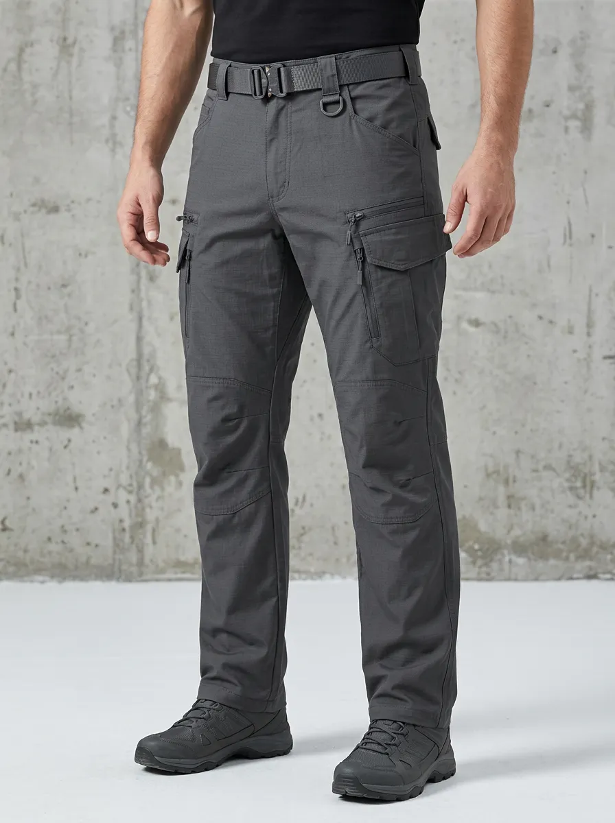 Classic Outdoor-Look Men's Multi-Pocket Waterproof Tactical Cargo Pants