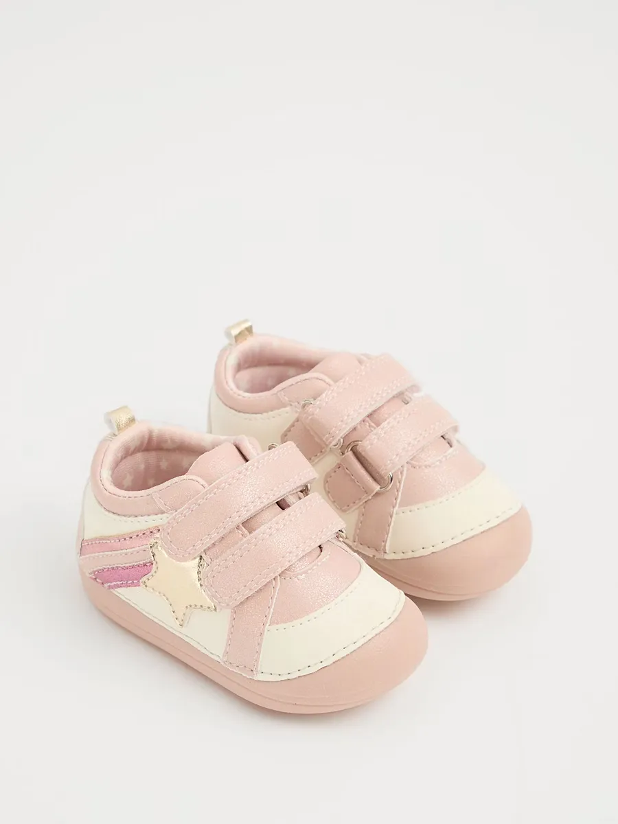 Pre Walkers Pink Star Double Strap Shoes