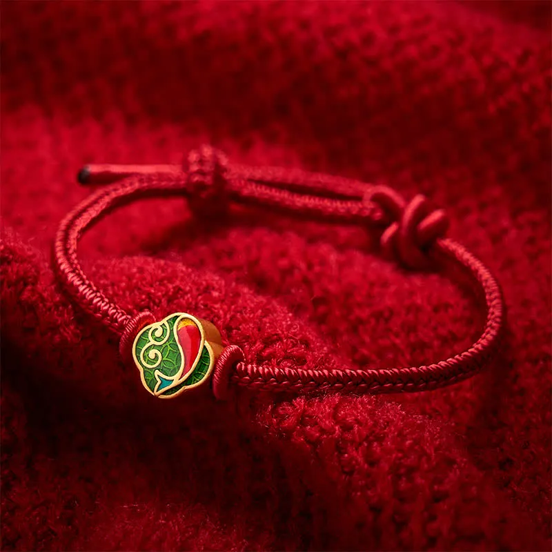 Handmade String Double Koi Fish Braided Cord Bracelet