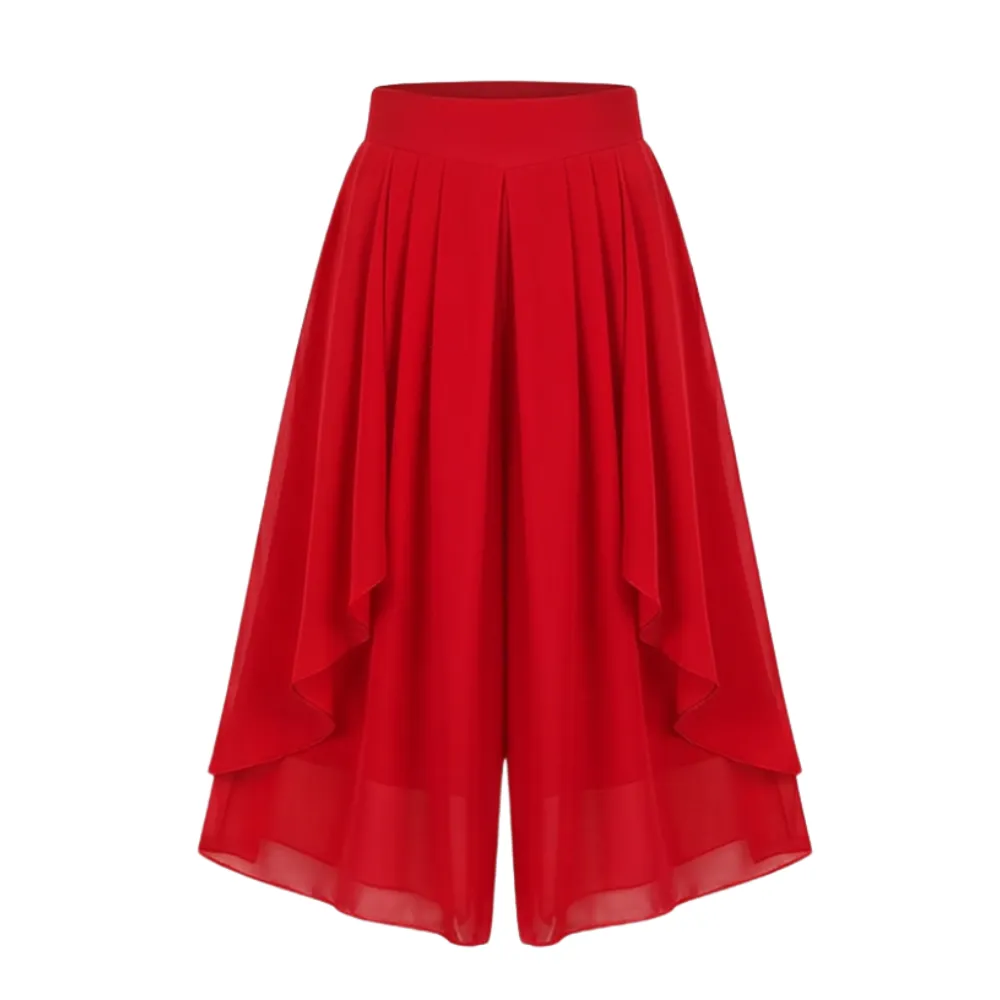 Culottes with Skirt Drape Pants