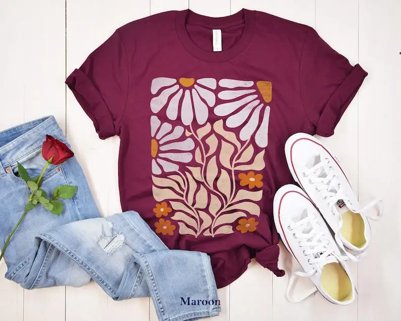 Boho Wildflowers Graphic T-Shirt