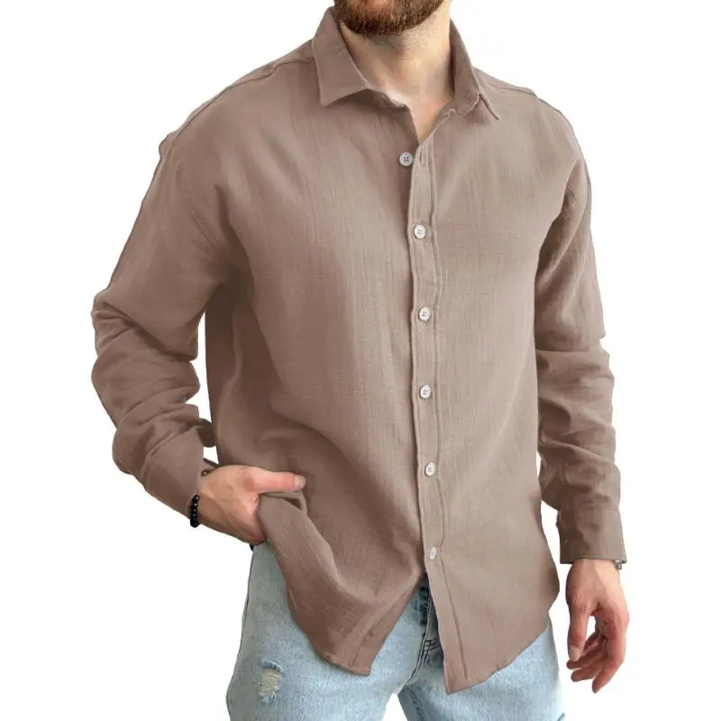 Washed Work Open Collar Shirt