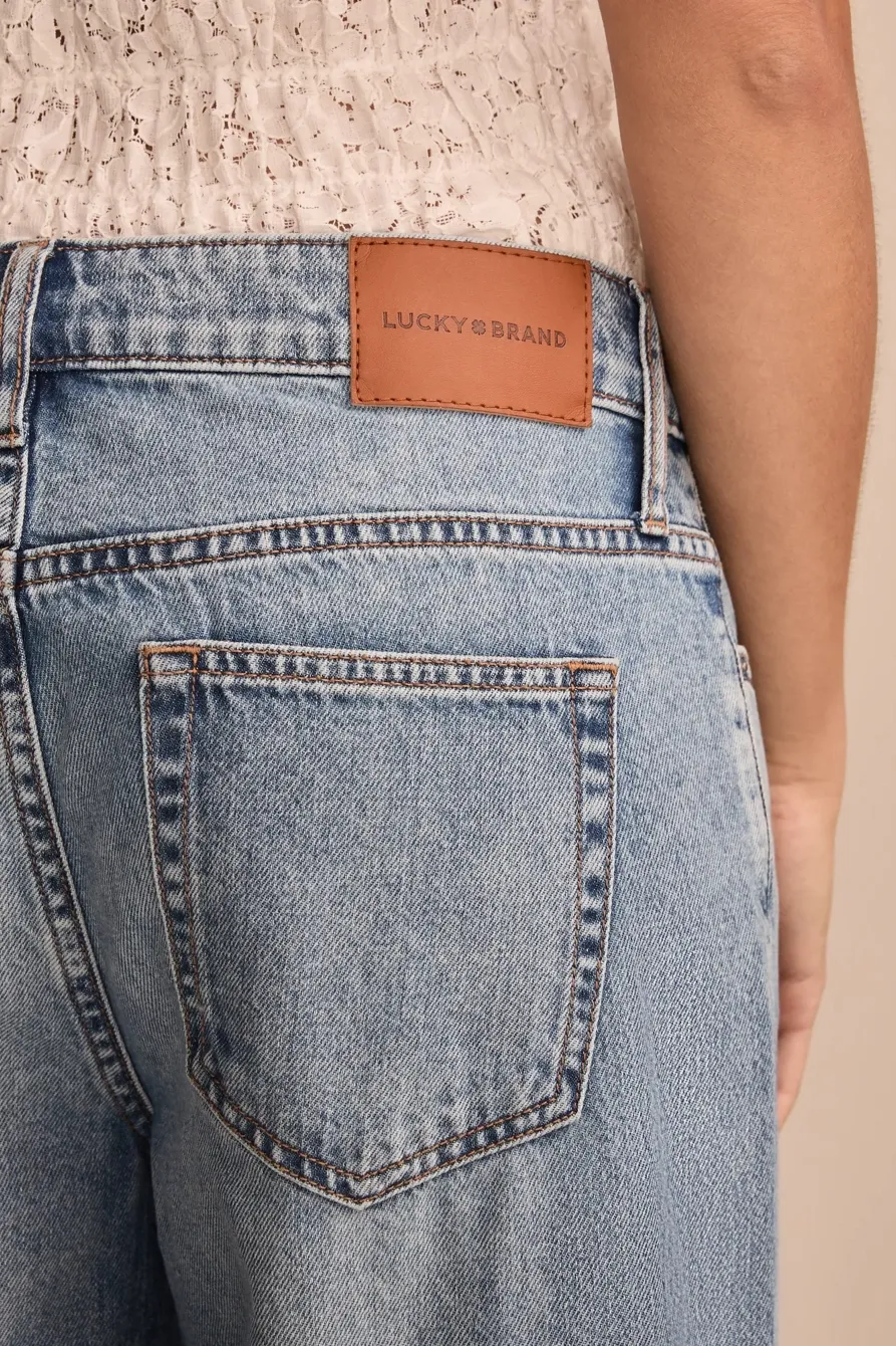 Casual Style Wash Baggy Wide Leg