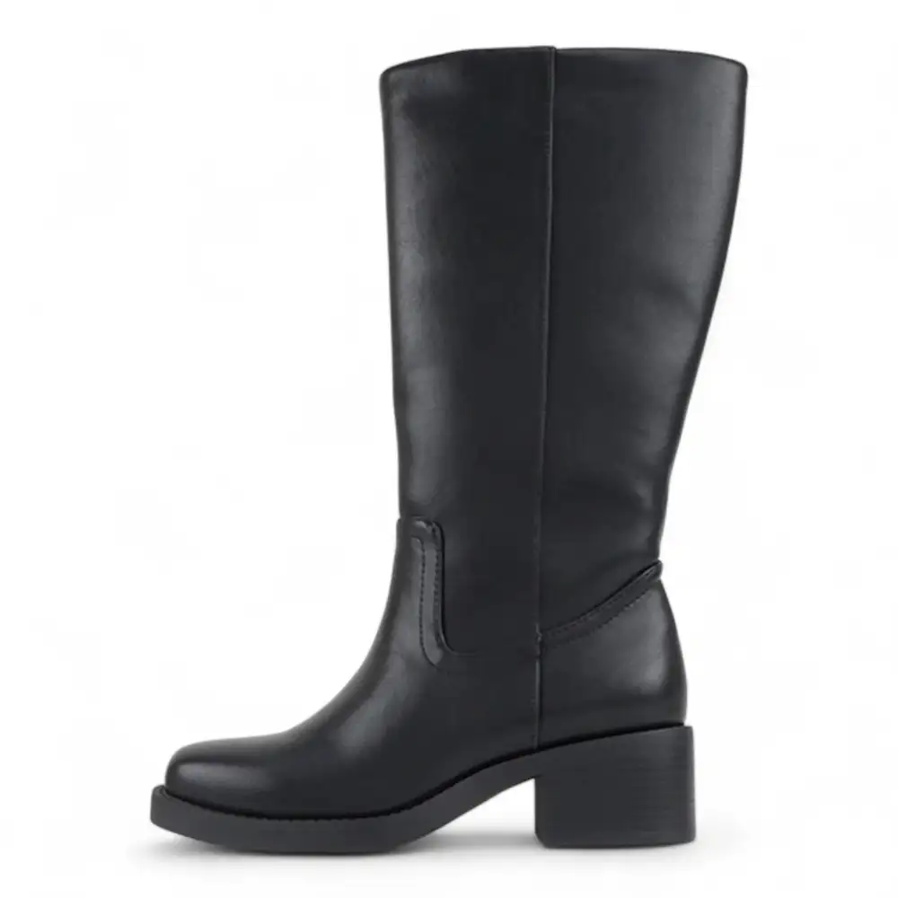 Belvin Square Toe Block Heel Tall Boot