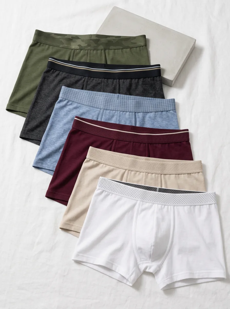Men's Multi-Color Assorted Pattern Printed Boxer Briefs 6-Pack