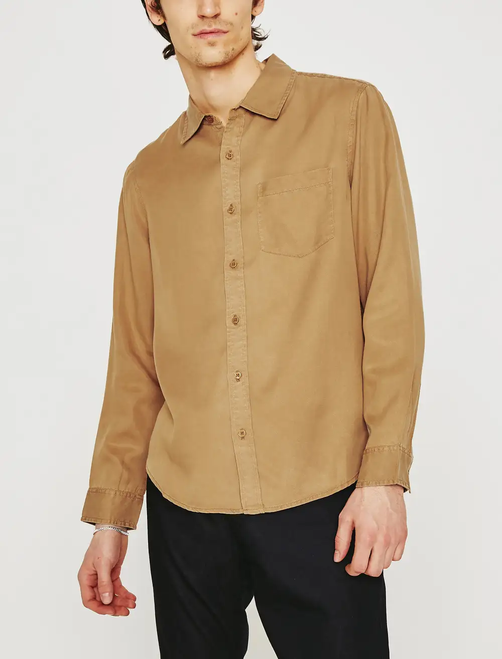 Men's Chest Pocket Button-Up Shirt