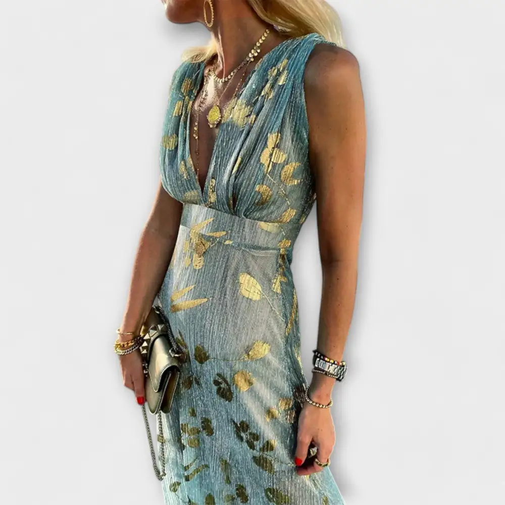 Refined V-Neck Everyday Casual Dress