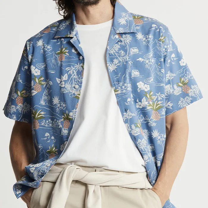 Lyocell Twill Short Sleeve Camp Shirt