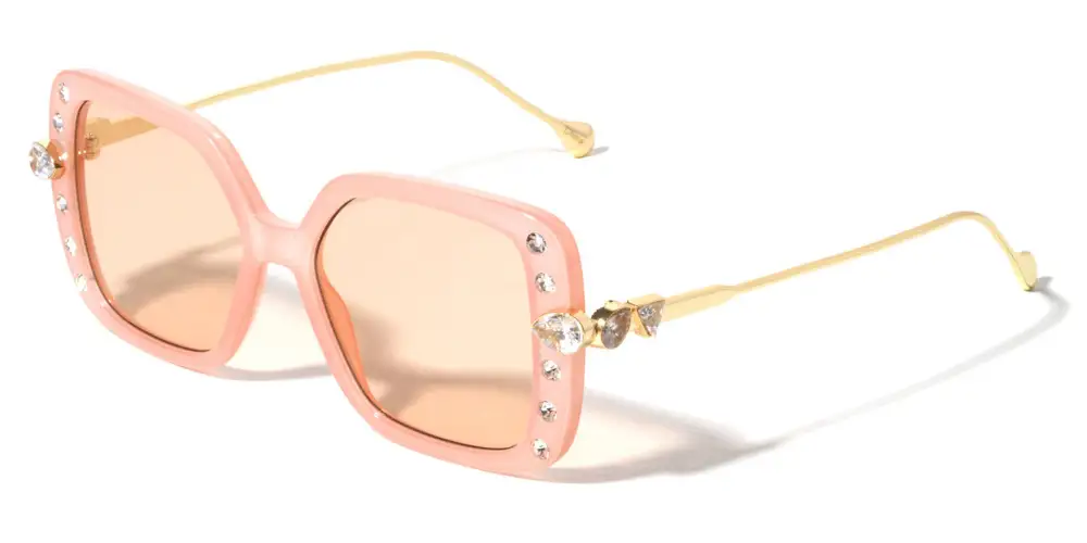 Women's Rhinestone Detail Butterfly Sunglasses