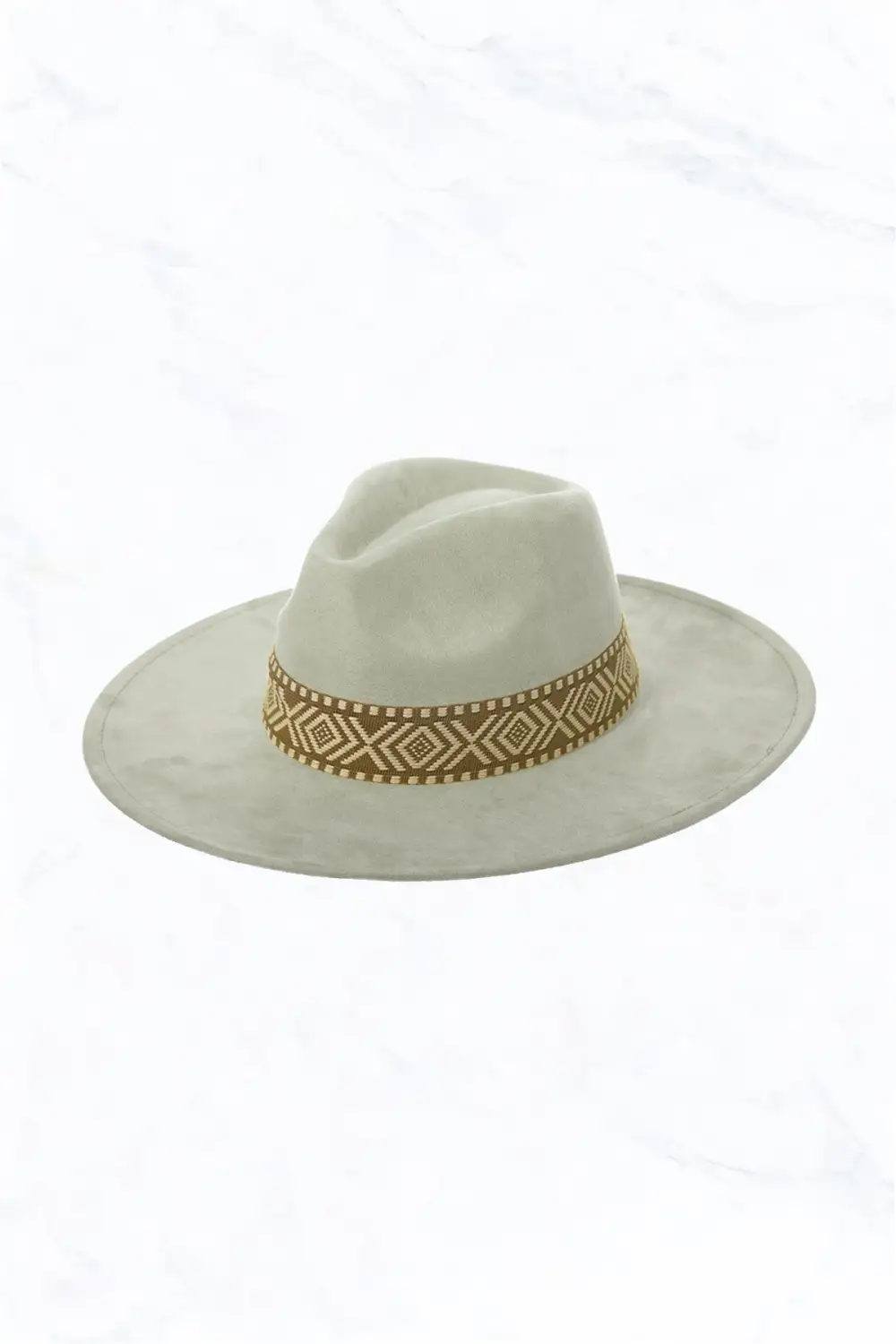 Suede Large Eaves Peach Top Fedora Hat