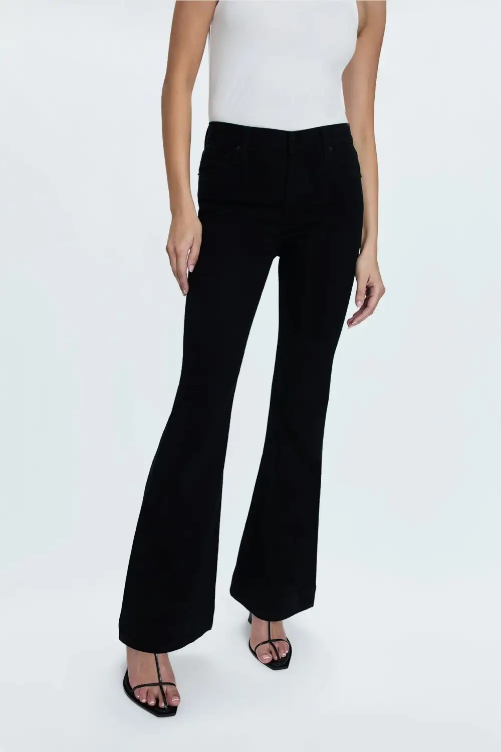 Flared Mid Rise Pants