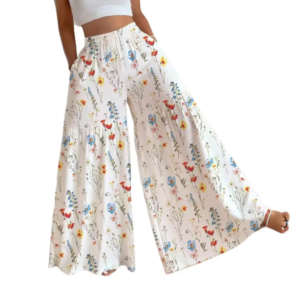 Women's High Waist Wide Leg Loose Fit Slim Fit Pants