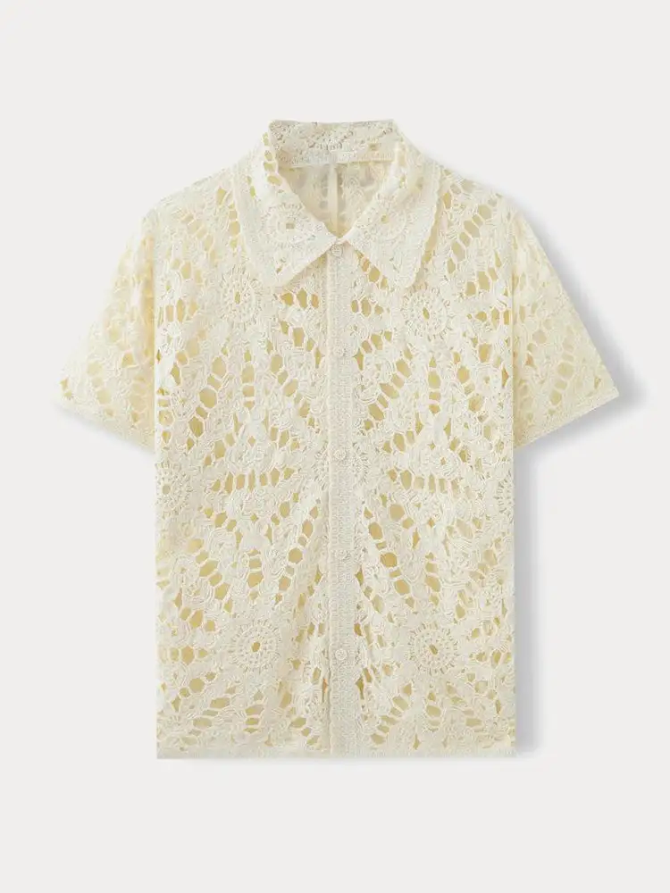 Open Stitch Utility Pocket Shirt