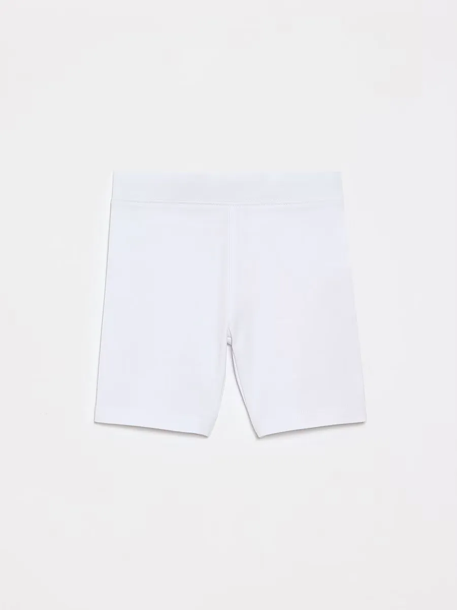 Girls White Jersey School Shorts 2 Pack