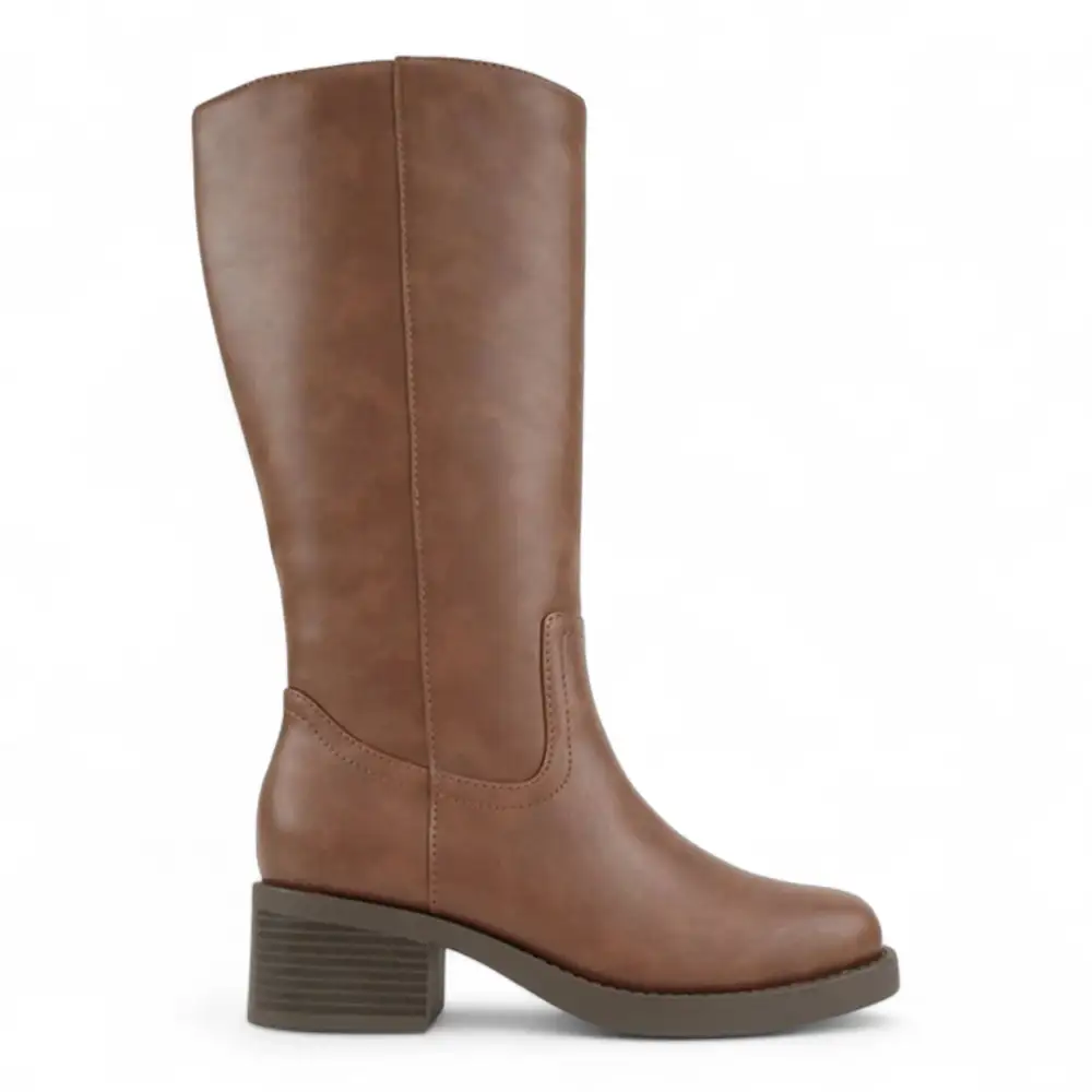 Belvin Square Toe Block Heel Tall Boot