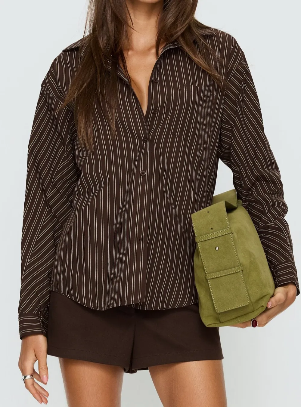 Modern Mood Button Up Collared Shirt