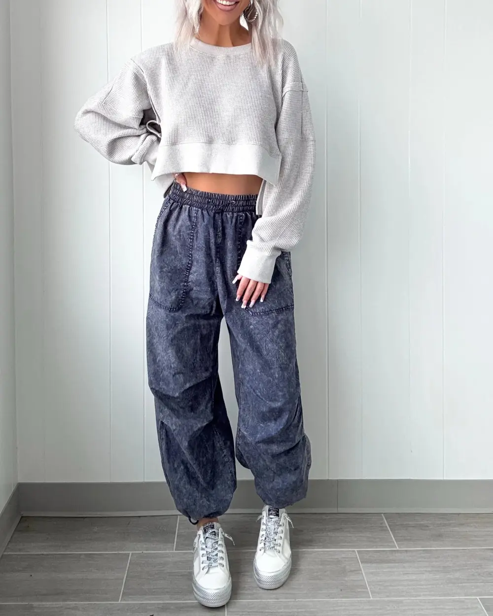 Letting Go Jogger Pants -Denim