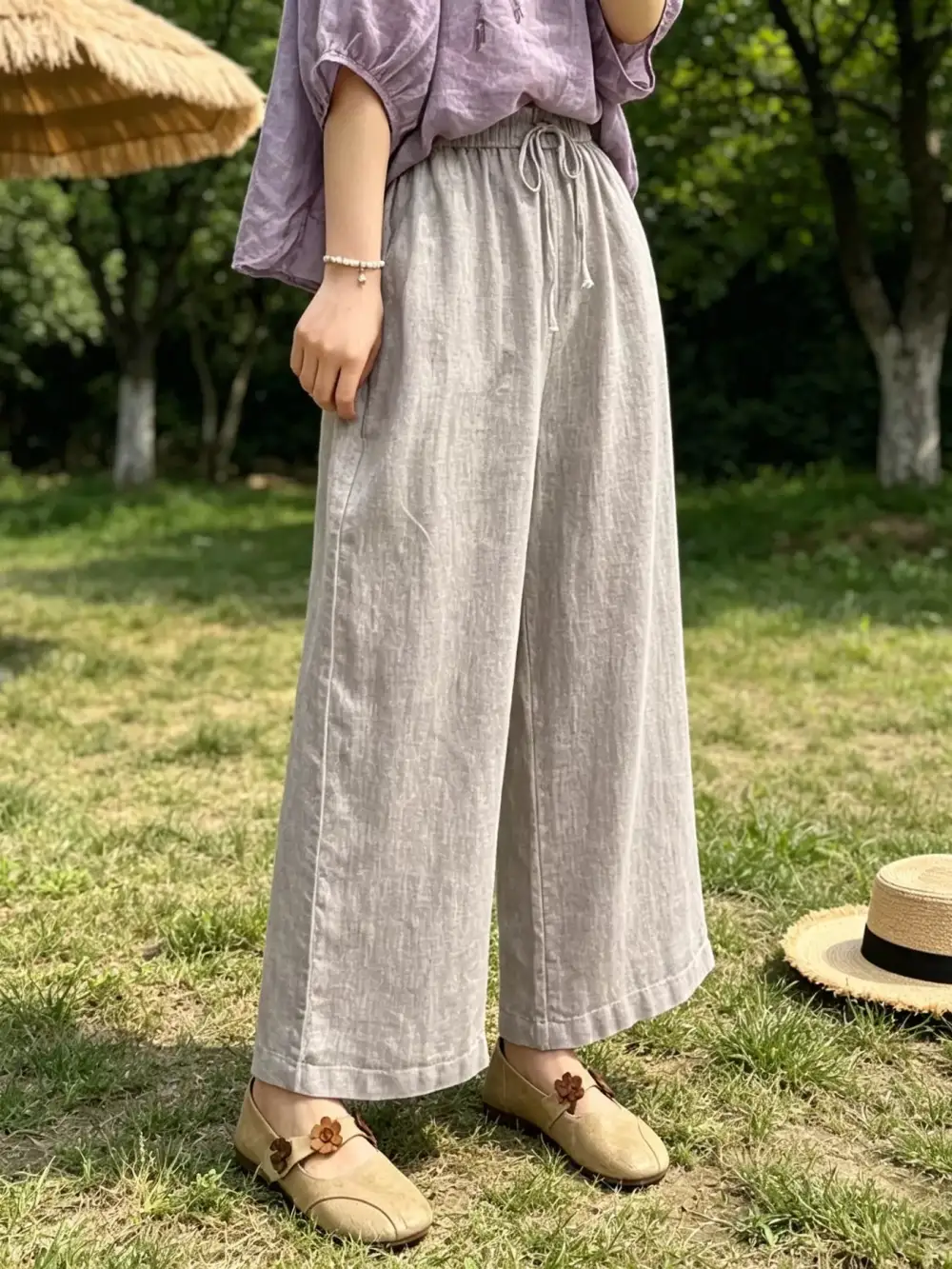 Refined Casual Wide Leg Pants