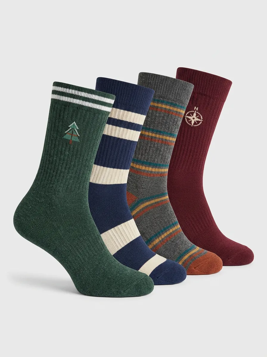 Men's Modern-Mix Four Pair Socks