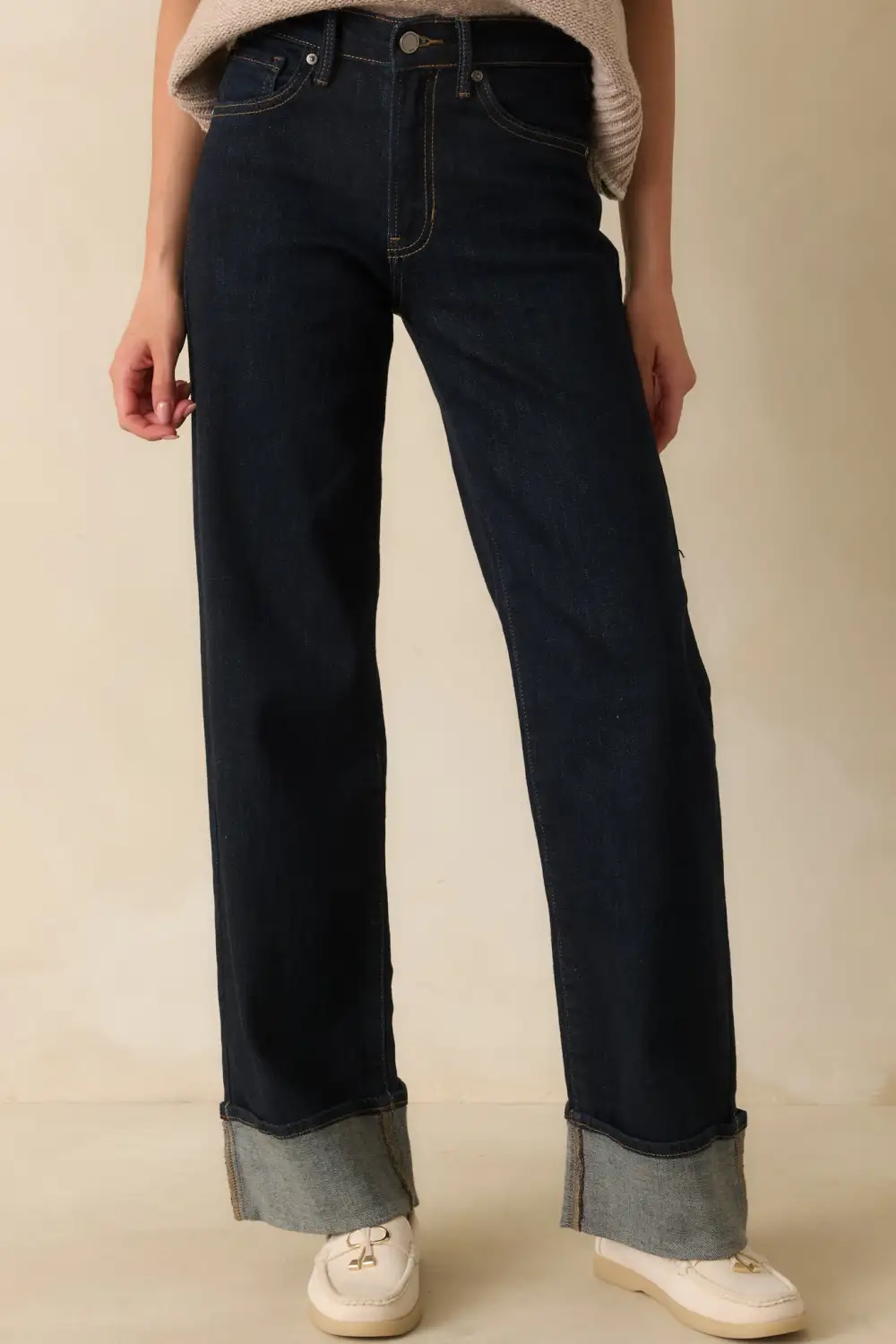 Intentions Dark Wash Wide Leg Jeans