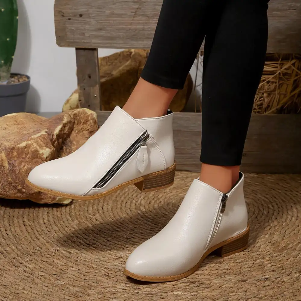 Block Heel Ankle Boots