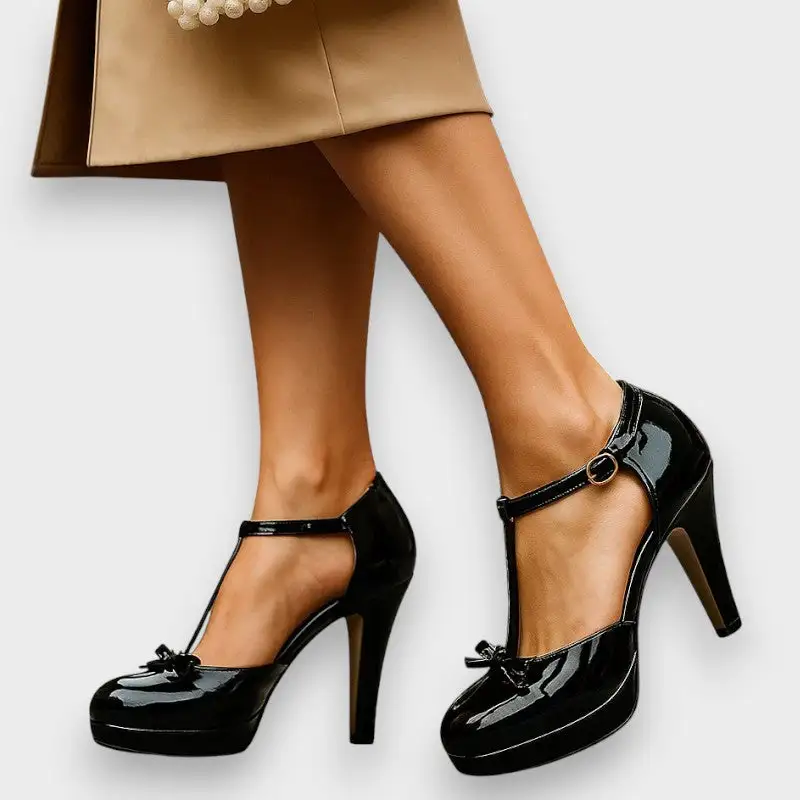Platform Block Heel Vintage Classic Pumps