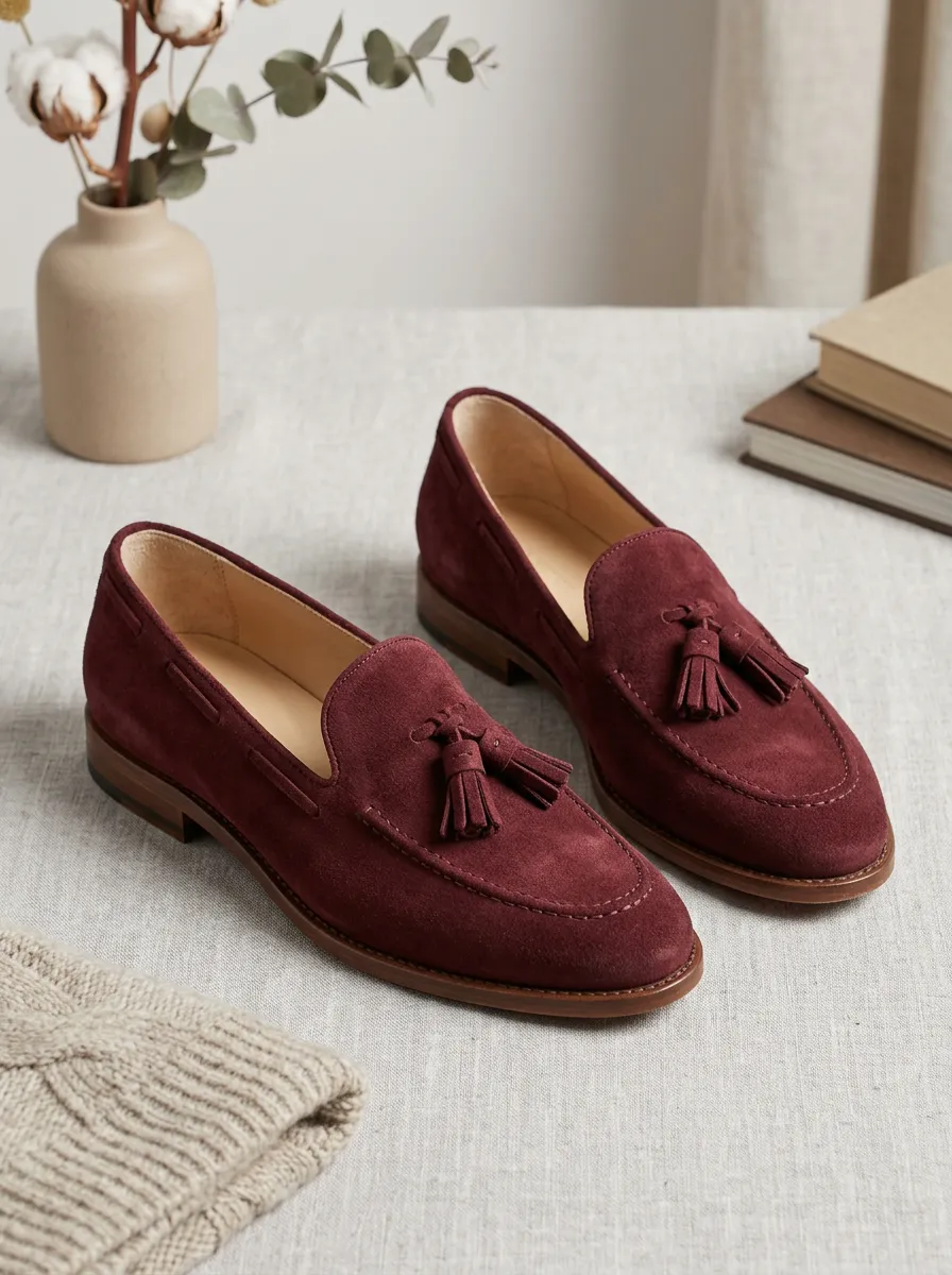 Unisex Classic Suede Tassel Loafers