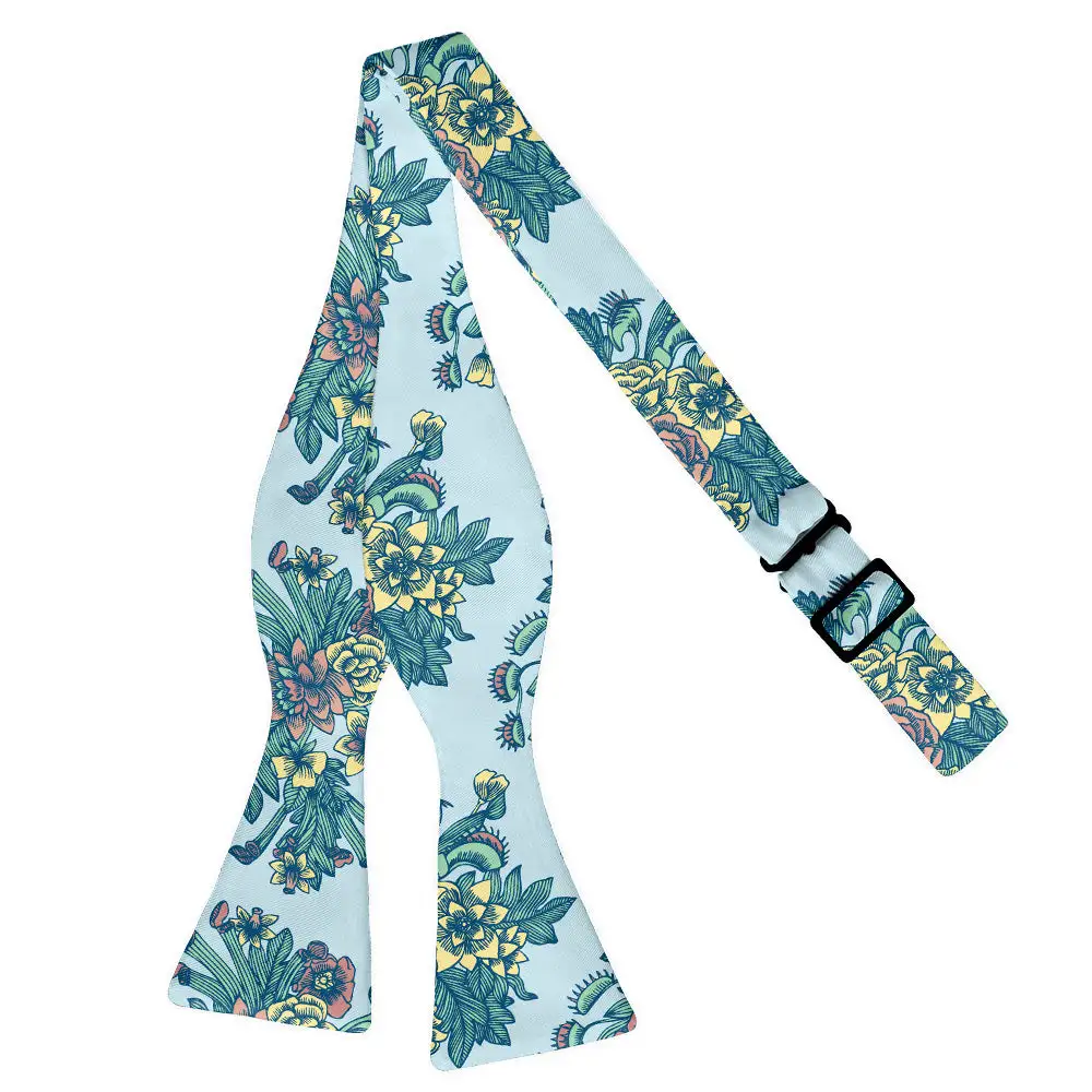 Tattoo Floral Motif Bow Tie