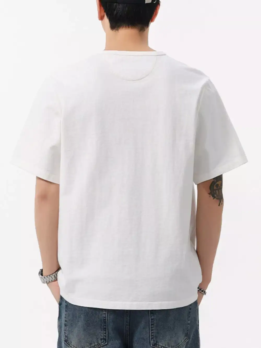 Smooth Round Neck Short Sleeve T-Shirt