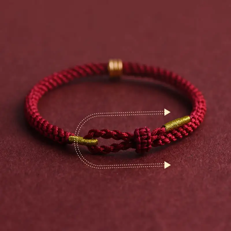 Triple Ring Design Handmade Connection Braided Rope Bracelet