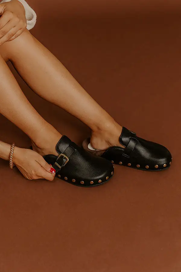 Faux Leather Clogs